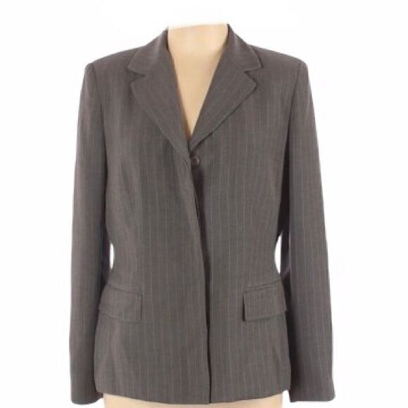 CHARTER CLUB PINSTRIPE SUIT JACKET BLAZER 12P NWT - Picture 1 of 13